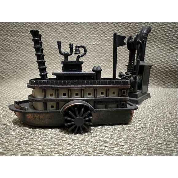 VTG Die Cast Mini Steamboat Paddle Boat and Wood Stove Pencil Sharpeners - Picture 3 of 12
